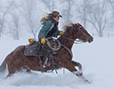 Winter Horse Drive Hideout Ranch, Shell WY.
