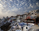 Evening light Oia on the Greek Island of Santorini