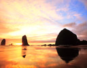 Last Light Canon Beach Oregon Coastline