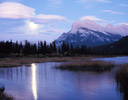 Moon Rise over Vermillion Lakes Banff N.P., Alberta