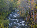 Patrick Creek Junction with Smith River Autumn time Northern California