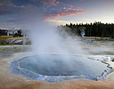 Morning light on Crested Pool, Upper Geyser Basin Yellowstone N.P., WY.