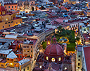 Over head view Church of San Diego, Guanajuato Mexico