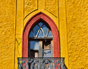 Colorful windows in San Miguel de Allende, Mexico