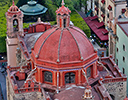 Over head view Church of San Diego, Guanajuato Mexico