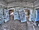 Sand taking over Diamond Ghost Town, Kolmanskop Namibia Africa