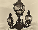 Paris evening light and Eiffel Tower viewed from Pon Alexandre III bridge