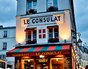 Shops cafes Montmartre Paris, France